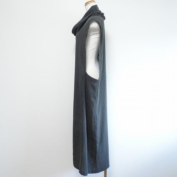新品＊詩仙堂 ヒトシタムラ＊ちりめん ロングワンピース ノースリーブ