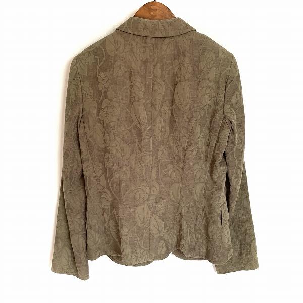 ETRO（エトロ） #snc ジャケット 44 カーキ 総柄 長袖 大きいサイズ 麻