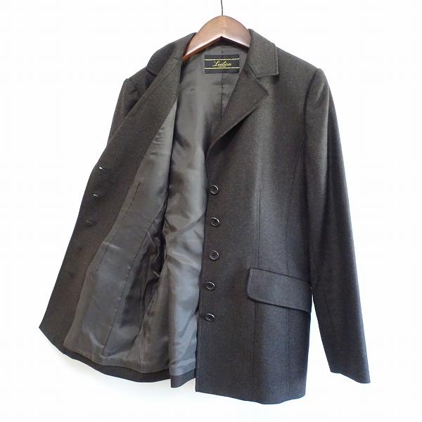 #wnc レリアン Leilian ロロピアーナ LoroPiana パンツスーツ 9 こげ茶 カシミア混 センタープレス レディース [846879]｜acil｜04