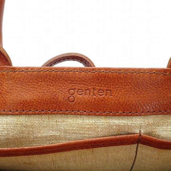 genten #anb ゲンテン ハンドバッグ トートバッグ 茶 レザー genten #anb ゲンテン ハンドバッグ トートバッグ 茶 レザー