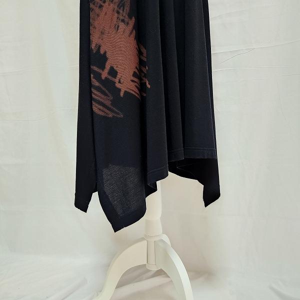 美品 芽風 メフウ アシンメトリー ロングワンピース 38 黒 snc メフウセンソユニコ 芽風 ワンピース 38 黒 茶 アシンメトリー A