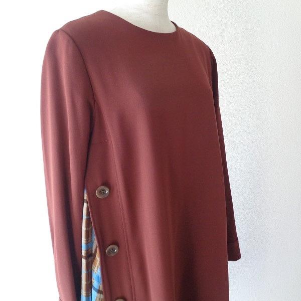 anc 銀座 ワコー WAKO エズミ EZUMI ワンピース M 赤系 Aライン  