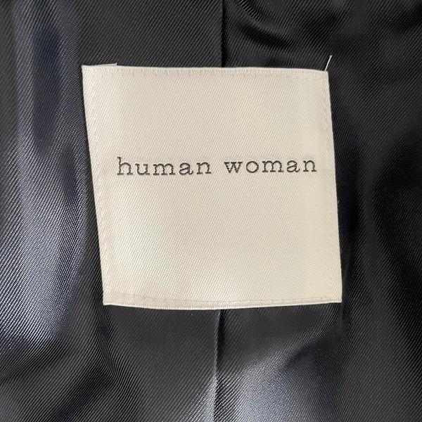 wnc ヒューマンウーマン HUMANWOMAN コート M グレー ウール ステン