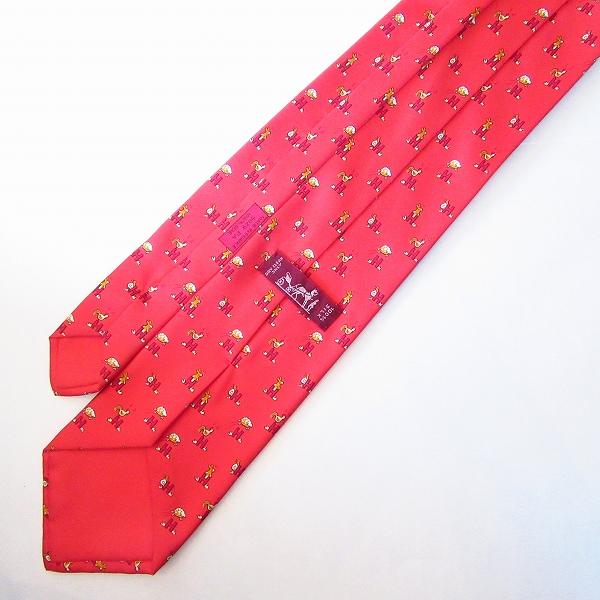 エルメスネクタイ　　赤ピンク系 楽天市場】【ラッピング無料】 エルメス HERMES ネクタイ シルクツイル