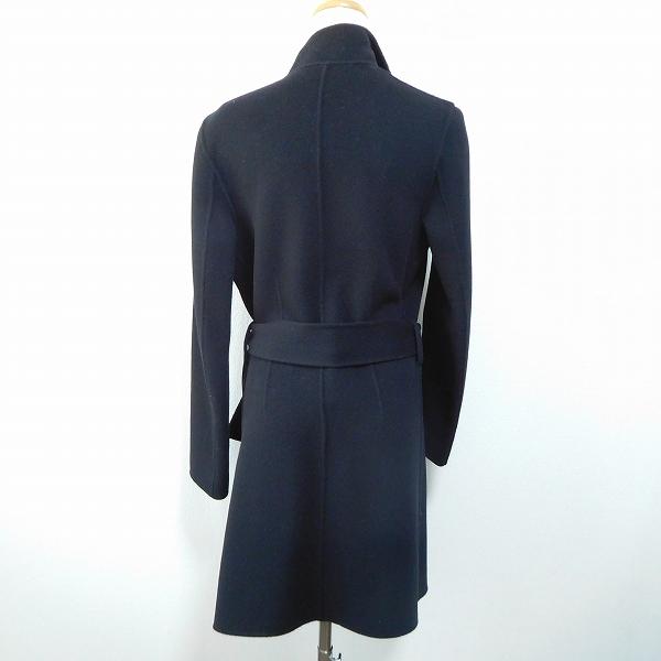 wnc ジョゼフ JOSEPH コート 36 黒 カシミヤ混 ベルト付き