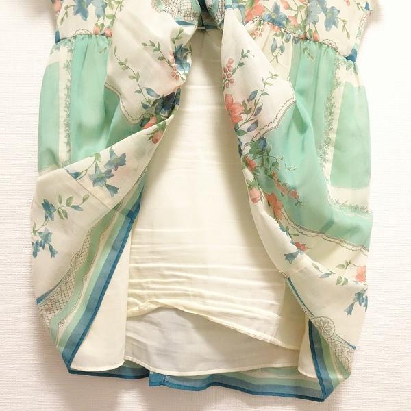 Rose Tiara #snc ローズティアラ チュニック 46 白 ピンク 緑