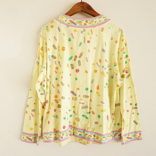 【美品】レオナール カーディガン ゴールドボタン 総柄 花柄 ブルー M LEONARD カーディガン・L□レオナール/金ボタン/花柄/フラワー