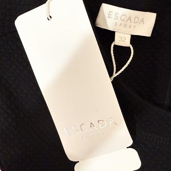 snc エスカーダ スポーツ ESCADA SPORT ワンピース 32 黒 半袖 バック 