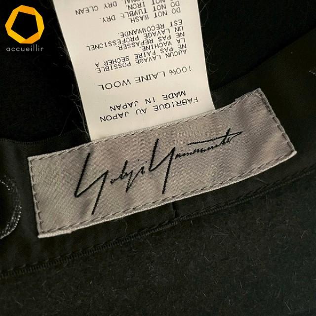 wnzh ヨウジヤマモト YohjiYamamoto 帽子 ハット 黒 中折れ帽 ウール