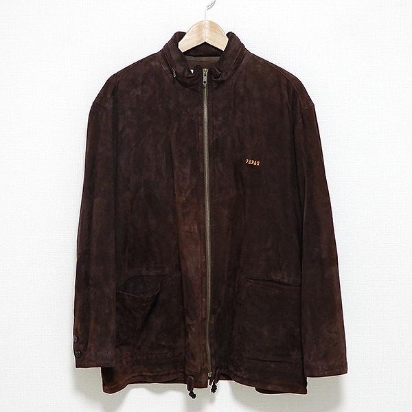 美品　Papas 本革　羊革　ヌバック　Mサイズ スエード　ジャケット PAPAS（パパス） #wpc ジャケット スエード 羊革 ジップアップ