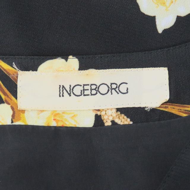 INGEBORG（インゲボルグ） #snc ワンピース 黒 黄色 半袖 ロング
