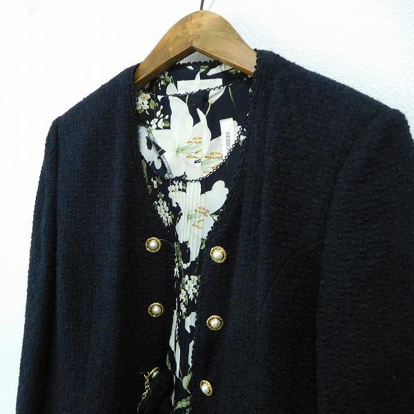 INGEBORG #wnc インゲボルグ アンサンブル S 黒 白 緑 ジャケット 