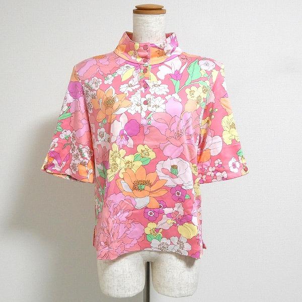 LEONARD 花柄ポロシャツ 半袖 42　美品　レオナール LEONARD 花柄ポロシャツ 半袖 42美品レオナール