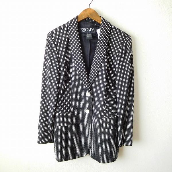 美品 ESCADA ジャケット コート 36 S ベージュ 白 茶 美品 ESCADA ジャケット コート 36 S ベージュ 白 茶