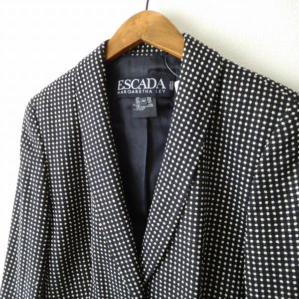 ESCADA #anc エスカーダ ジャケット 36 黒 白 ドット ドイツ製