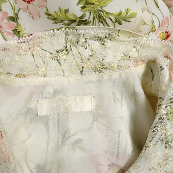 INGEBORG #snc インゲボルグ ワンピース アイボリー 花柄 プリーツ 