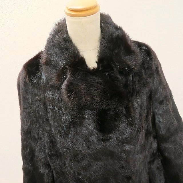 オンワードセレクション #wnc オンワード Delux Fur 毛皮コート こげ茶