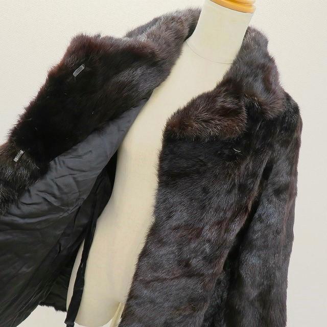 オンワードセレクション #wnc オンワード Delux Fur 毛皮コート こげ茶
