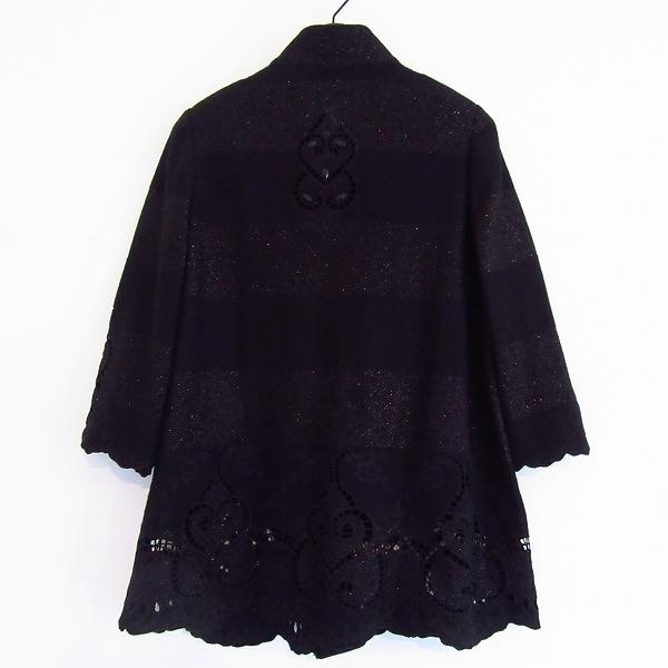 未使用品【伊太利屋】イタリヤ 花柄刺繍 薄手 シルク ジャケット