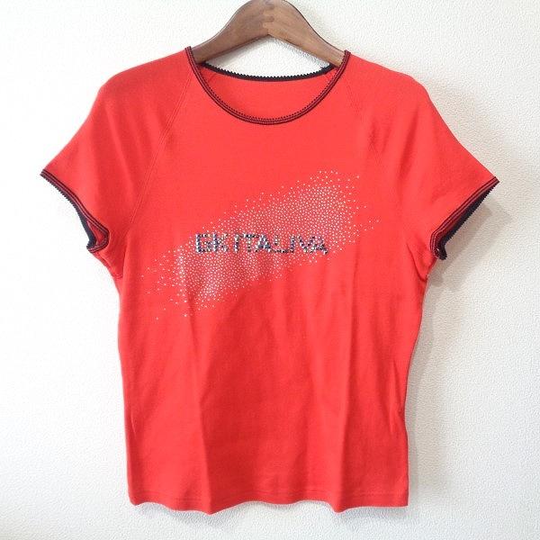 伊太利屋-italiya-イタリヤ ロゴストーンニットカットソー サイズS 伊太利屋-italiya-イタリヤ 甘酸っぱ ロゴストーンニット