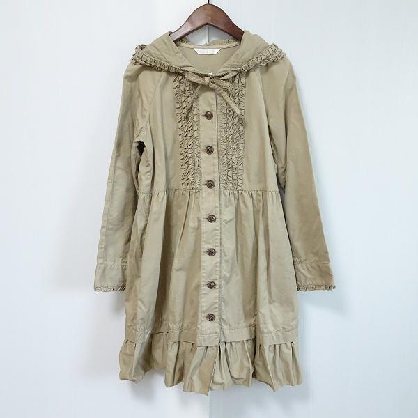 apc ピンクハウス PINKHOUSE ワンピース ベージュ ピコフリル フード  