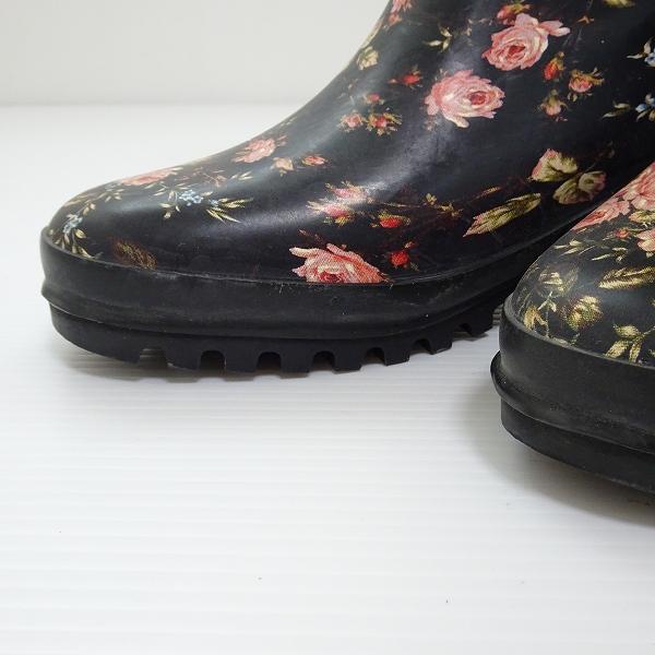 #ans ピンクハウス PINKHOUSE レインブーツ 長靴 22.5 黒系 ピンク 花柄 レディース [856416] | PINK HOUSE | 05