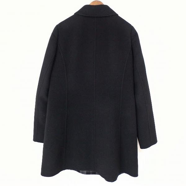 wnc レリアン Leilian コート ステンカラーコート 9 黒 カシミヤ