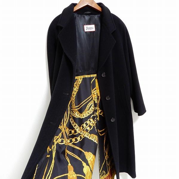 wnc ヘルノ Herno コート シルク ロング 黒 イタリア製 レディース