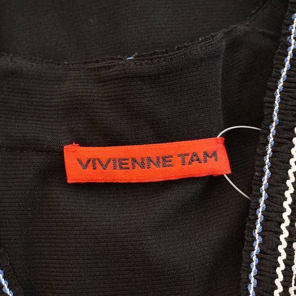 レディース タグ付き Vivienne Tam 半袖 総柄 ジップワンピース ベルト付き