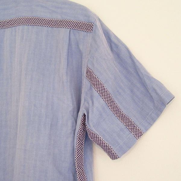 snc コムデギャルソン COMMEdesGARCONS 半袖シャツ L 水色系 青系 白