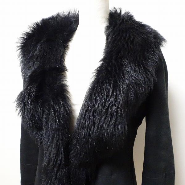 wnc ジャン ギース Jean Guise ジャケット 38 黒 ムートン 羊革 ファー  