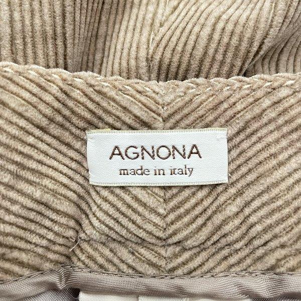 wnc アニオナ AGNONA パンツ 46 ベージュ コーデュロイ