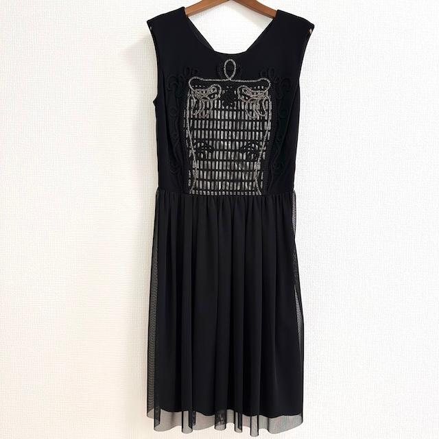 snc ヴィヴィアンタム VIVIENNETAM ワンピース 1 黒 ゴールド  