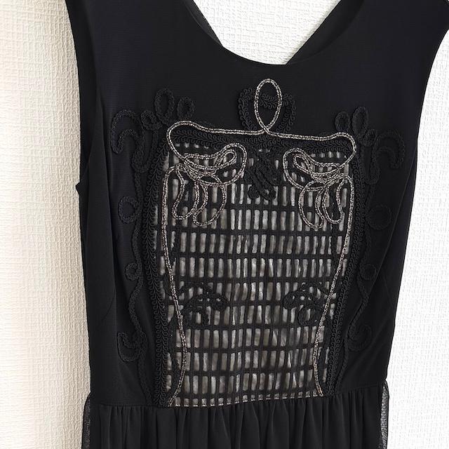 snc ヴィヴィアンタム VIVIENNETAM ワンピース 1 黒 ゴールド  