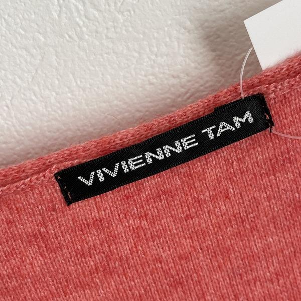 #wnc ヴィヴィアンタム VIVIENNETAM ニット・セーター 0 オレンジ系 長袖 羊毛混 アンゴラ混 無地 Vネック レディース [858422] wnc ヴィヴィアンタム VIVIENNETAM ニット・セーター 0 オレンジ