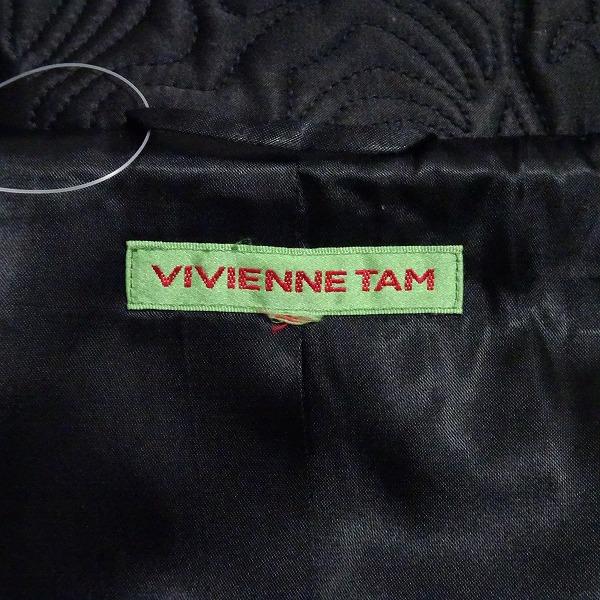 極美品 ヴィヴィアンタム キルティングコート ダブルライダース ブラック S wnc ヴィヴィアンタム VIVIENNETAM コート 0 黒 刺繍 総柄