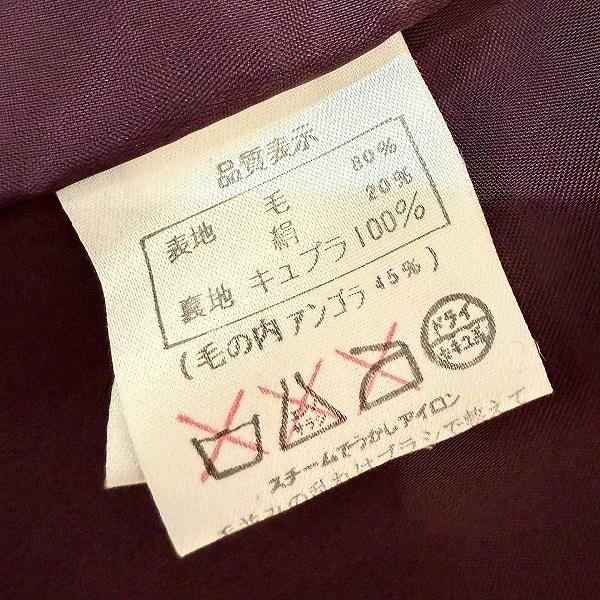 wnc レリアン Leilian コート 13+ ボルドー系 シルク混 アンゴラ混