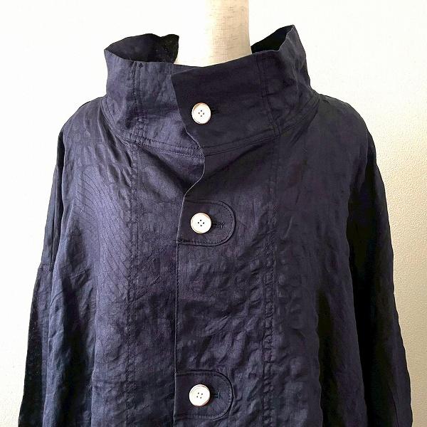 センソユニコ i+mu イム 洗える ブルゾン アウター ジャケット 40 L snc イムセンソユニコ i+mu sensounico ジャケット 40 紺 ドルマン風