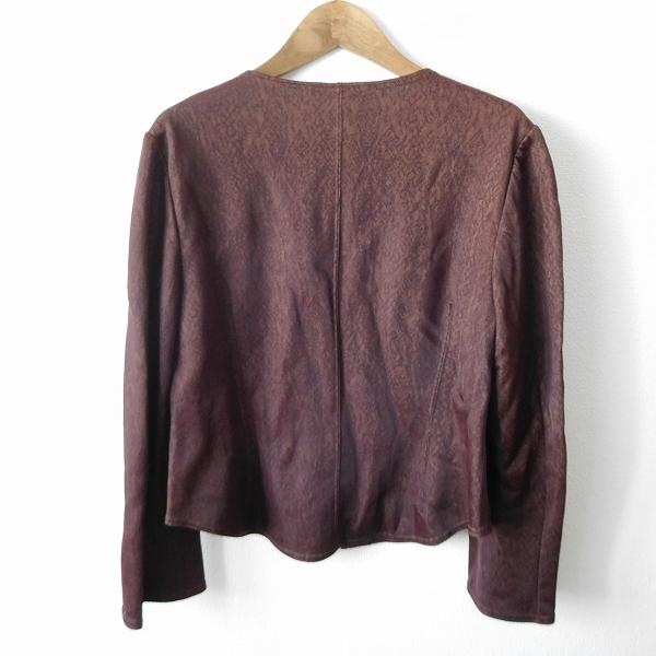 伊太利屋 #anc イタリヤ カーディガン 9 赤茶 ジップアップ ジャケット  