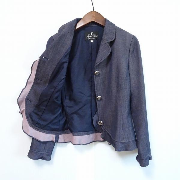 anc 十仁プラザ JujinPlaxaCOUTURE スカートスーツ 38 紺 カシミア混 