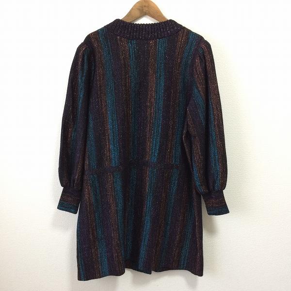 斉藤都世子 #wnc サイトウトヨコ コート 紫 青 マルチ ニット ノー