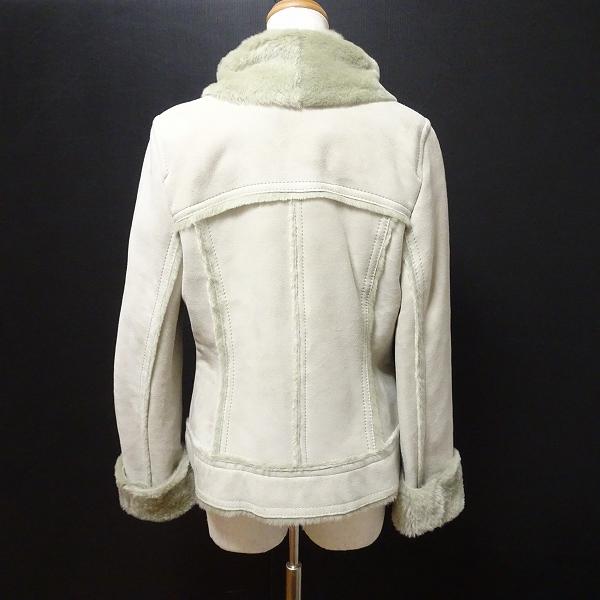 wnc トラサルディ TRUSSARDI ジャケット 38 緑系 ムートン 羊革 