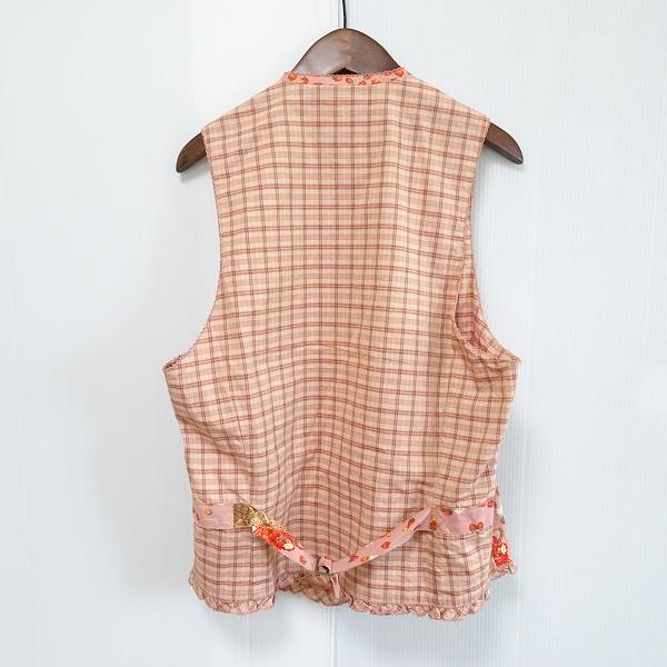 美品✨PINK HOUSE ピンクハウス　燕尾ベスト　リボン　ピコフリル PINK HOUSEピコフリルベスト