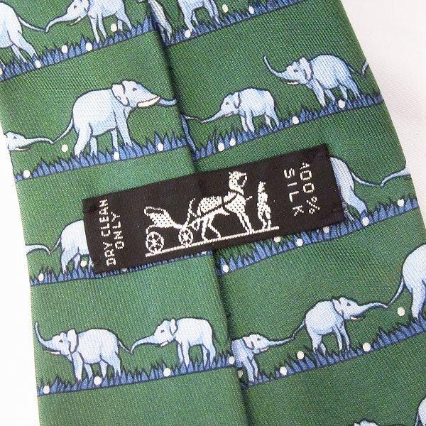 美品 エルメス HERMES ネクタイ シルク動物柄 / ゾウ 美品 エルメス HERMES ネクタイ シルク 動物柄 / ゾウ エレファント 美