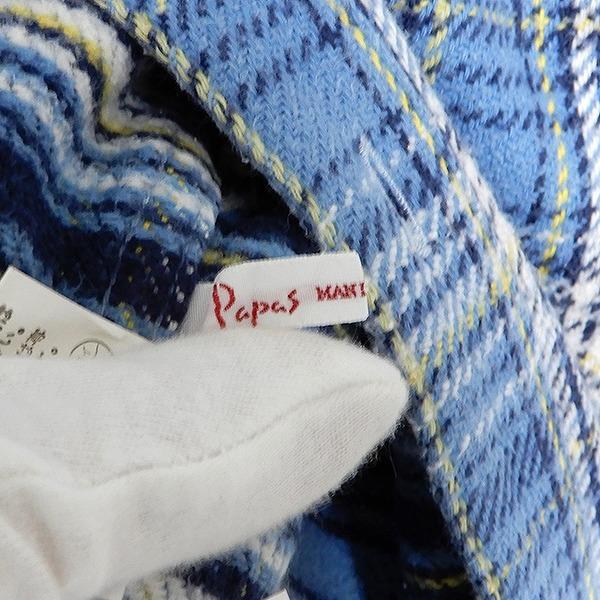 PAPAS（パパス） #wpc 長袖シャツ ネルシャツ チェック L 青系 メンズ