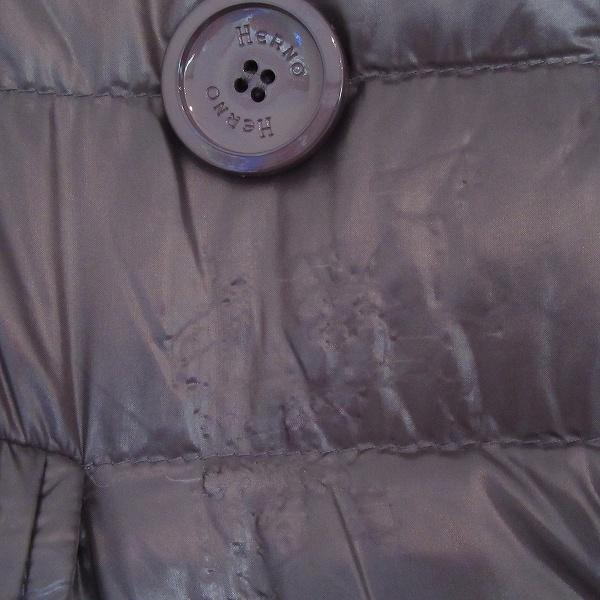 wxc ヘルノ Herno コート ダウンコート 38 襟付き ダブルボタン ロゴ