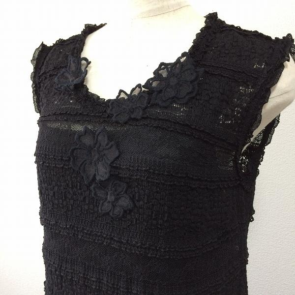 INGEBORG #snc インゲボルグ ワンピース 11 黒 レース 花モチーフ 