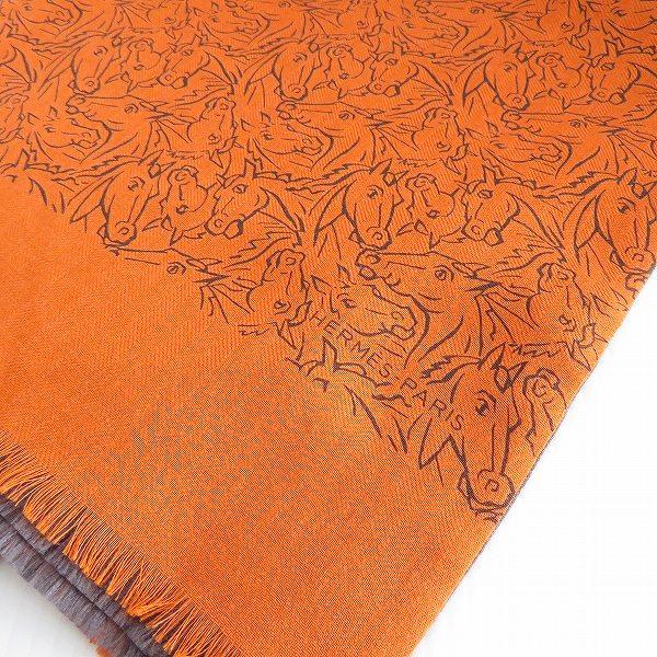HERMES #apzm エルメス ストール ショール カシミヤ シルク 馬柄 HERMES #apzm エルメス ストール ショール カシミヤ シルク 馬柄