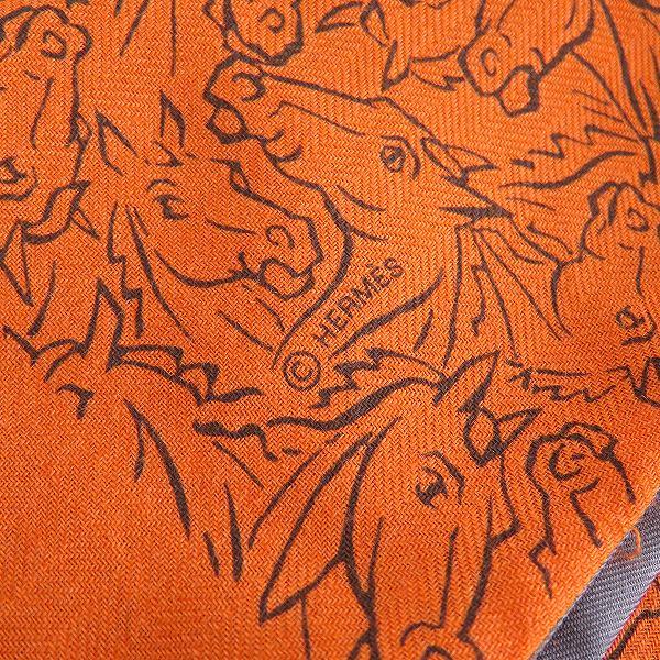 HERMES #apzm エルメス ストール ショール カシミヤ シルク 馬柄 HERMES #apzm エルメス ストール ショール カシミヤ シルク 馬柄