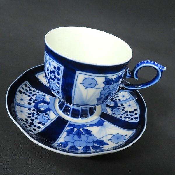 anv 深川製磁 有田焼 VOC 染付芙蓉手 カップ＆ソーサー 6客 和